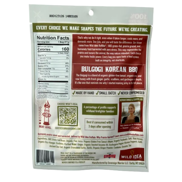 Bulgogi - Korean BBQ Bison Jerky
